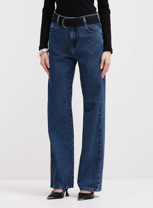 Calça Jeans Forum Feminina Raquel Wide Leg com Cinto