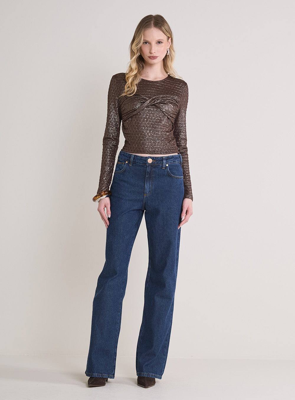 Calça Forum Jeans Feminino Wide Leg Raquel