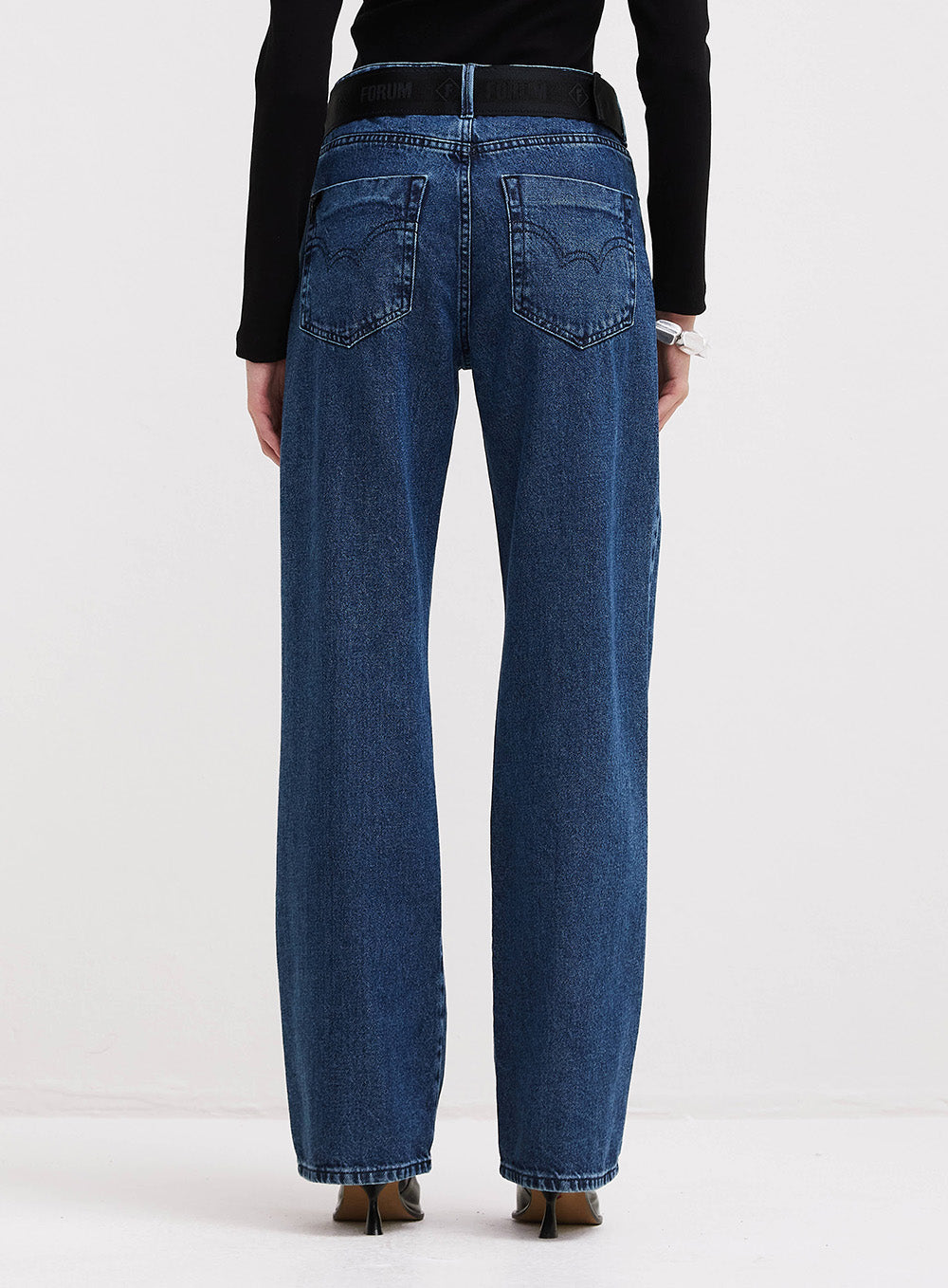 Calça Jeans Forum Feminina Raquel Wide Leg com Cinto